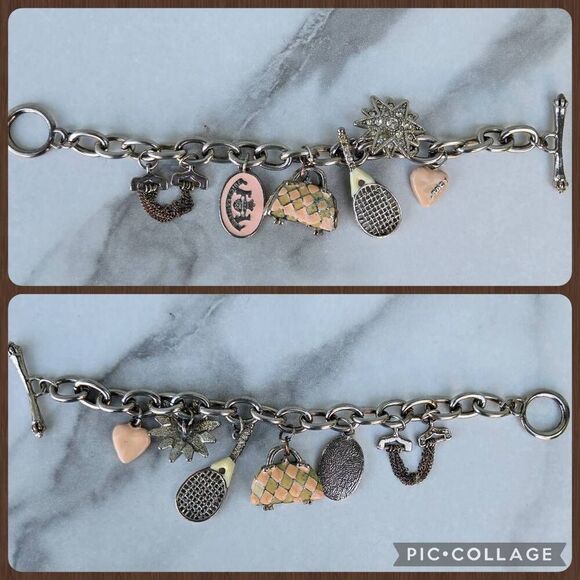 Juicy Couture Y2K Silvertone Vintage Charm Bracelet - Picture 8 of 8